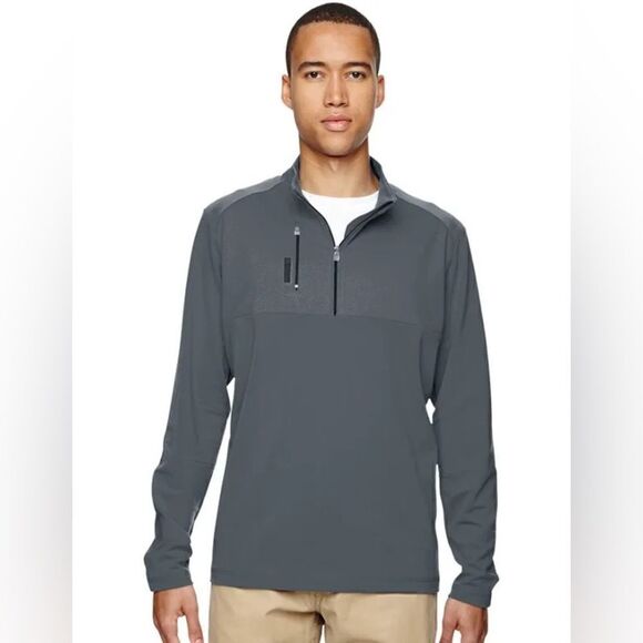 Men’s Adidas Sweater Mens Large Sweatshirt Climalite Mock Neck Pullover Size L - Picture 1 of 9